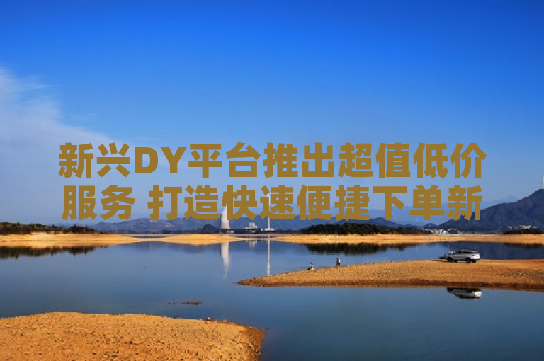 新兴DY平台推出超值低价服务 打造快速便捷下单新体验
