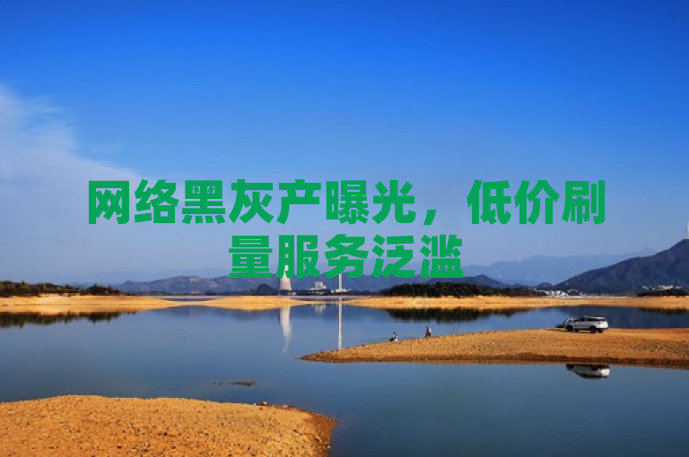 网络黑灰产曝光，低价刷量服务泛滥