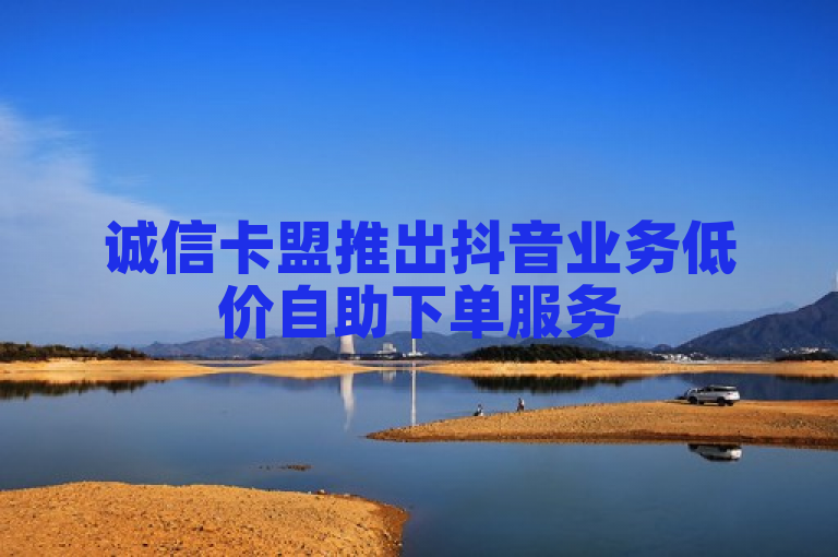 诚信卡盟推出抖音业务低价自助下单服务