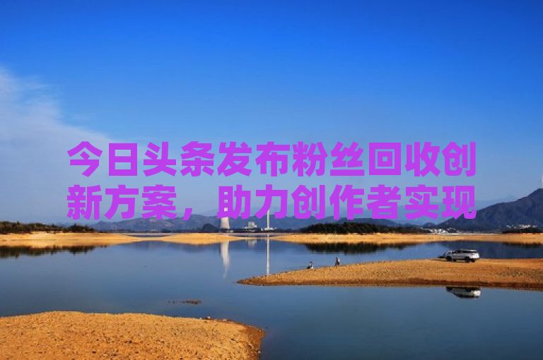 今日头条发布粉丝回收创新方案，助力创作者实现长远价值