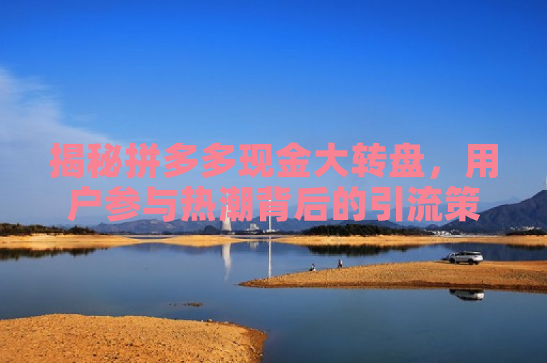 揭秘拼多多现金大转盘，用户参与热潮背后的引流策略，揭示了拼多多现金大转盘活动不仅仅是一个单纯的游戏，而是一种精心设计的营销手段，旨在通过用户的广泛参与来驱动平台的引流和用户增长。