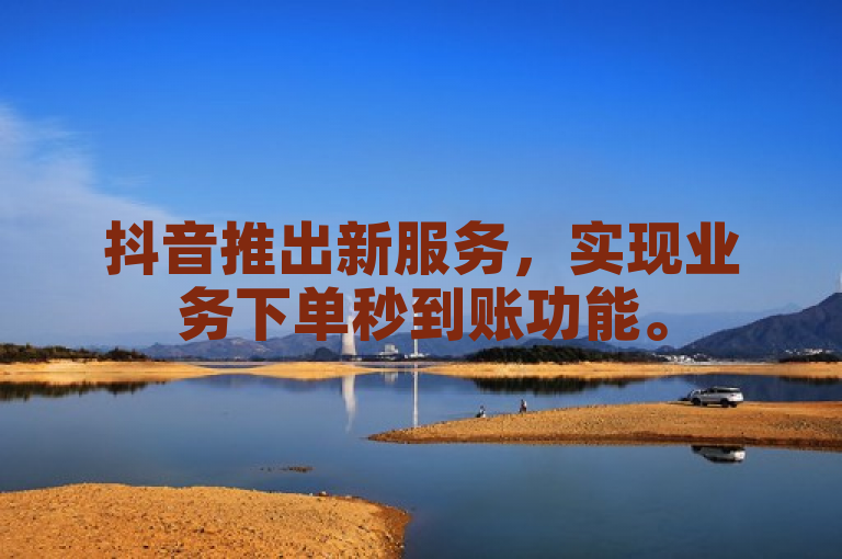抖音推出新服务，实现业务下单秒到账功能。