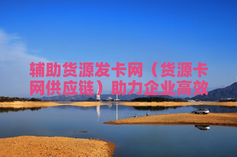 辅助货源发卡网（货源卡网供应链）助力企业高效管理供应链。