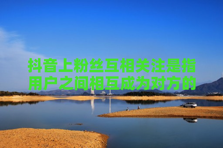 抖音上粉丝互相关注是指用户之间相互成为对方的关注者，形成互动关系。