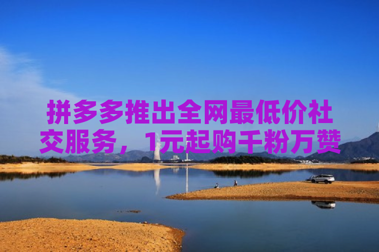 拼多多推出全网最低价社交服务，1元起购千粉万赞。