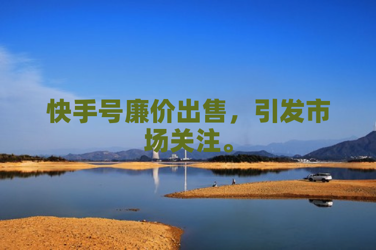 快手号廉价出售，引发市场关注。