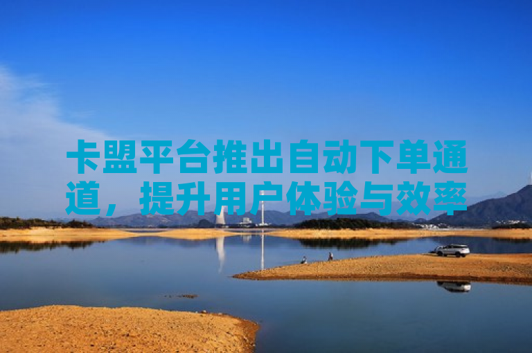 卡盟平台推出自动下单通道，提升用户体验与效率。