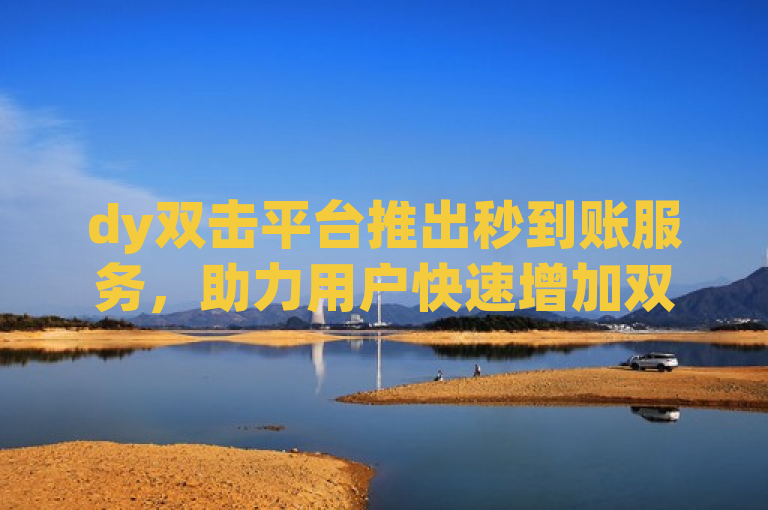 dy双击平台推出秒到账服务，助力用户快速增加双击数。