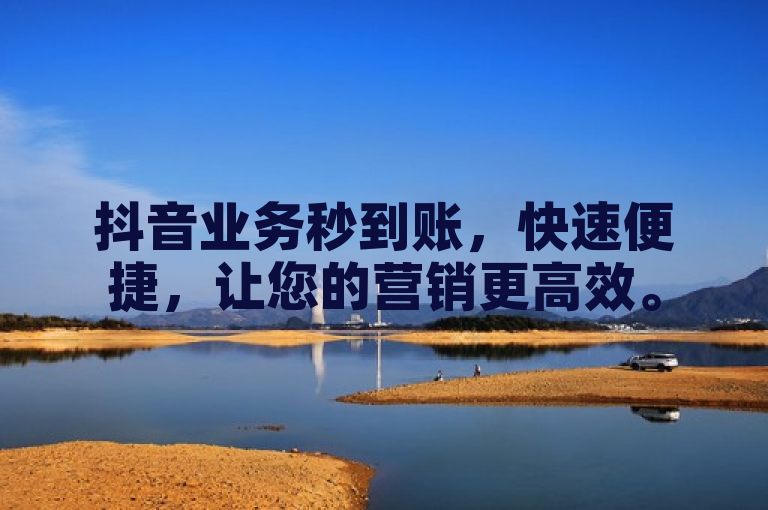 抖音业务秒到账，快速便捷，让您的营销更高效。