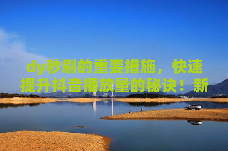 dy秒刷的重要措施，快速提升抖音播放量的秘诀！新人必备！