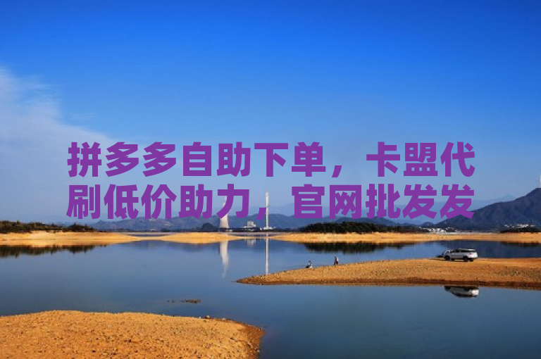 拼多多自助下单，卡盟代刷低价助力，官网批发发卡。