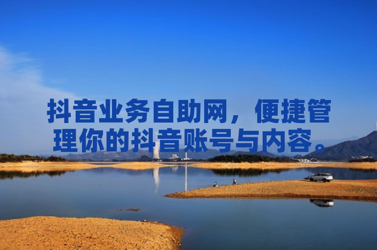 抖音业务自助网，便捷管理你的抖音账号与内容。
