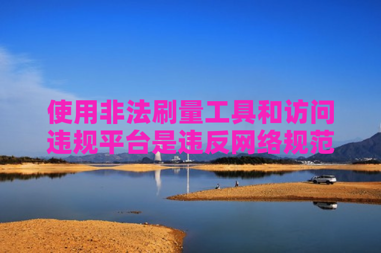 使用非法刷量工具和访问违规平台是违反网络规范的行为，应遵守法律法规。