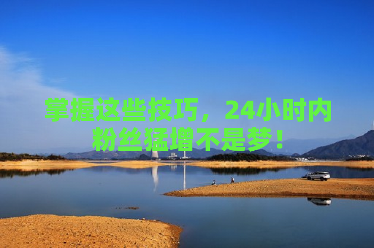 掌握这些技巧，24小时内粉丝猛增不是梦！