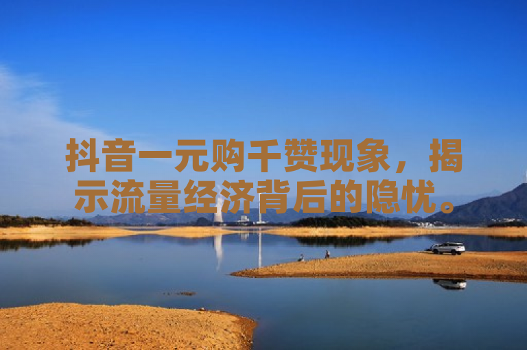 抖音一元购千赞现象，揭示流量经济背后的隐忧。