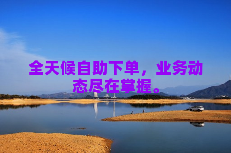 全天候自助下单，业务动态尽在掌握。