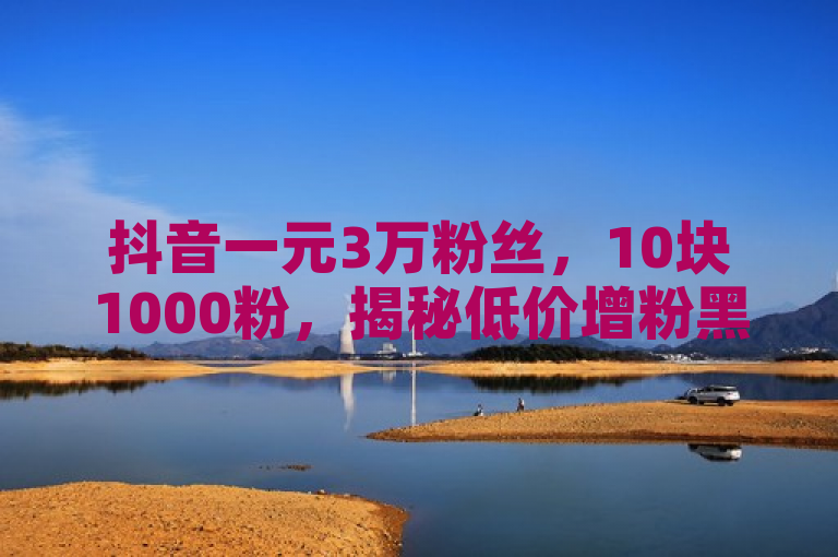 抖音一元3万粉丝，10块1000粉，揭秘低价增粉黑幕。
