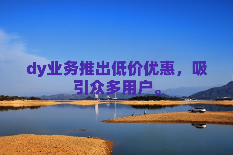 dy业务推出低价优惠，吸引众多用户。