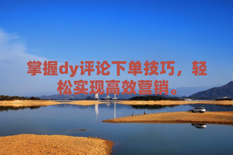 掌握dy评论下单技巧，轻松实现高效营销。