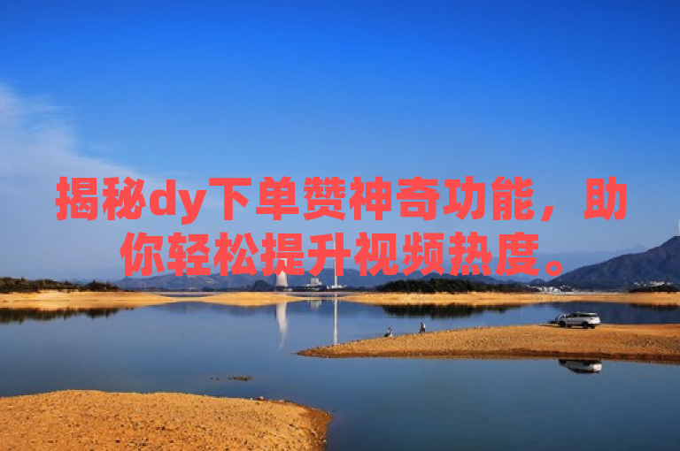 揭秘dy下单赞神奇功能，助你轻松提升视频热度。
